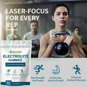 OEMシュガーフリークレアチン電解質グミ スポーツサプリメント エナジードリンク ビタミンCグミ プレワークアウト電解質グミ - Product Image 2