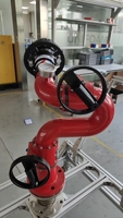 Canon à eau manuel à double volant 50-80 LPS, jet ou pulvérisation de brouillard, pour camion de pompiers, exploitation minière et construction