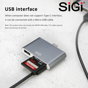 <strong>SiGi</strong> Type-C Smart Card Reader Multi-functional Card Reader for Phone,Tablets and Computer - Product Image 5