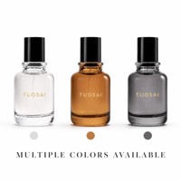 Botol Parfum Kaca 50ml dengan Tutup Hitam Mengkilap, Semprotan Wewangian Mewah Lucu Silinder Kustom dengan Cetak Sablon