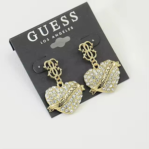 <span class=keywords><strong>Orecchini</strong></span> a Perno All'Ingrosso con Cuore e Punto Interrogativo in Cristallo Gioielli di Design di Marca alla Moda <span class=keywords><strong>Orecchini</strong></span> Lettera Guess a <span class=keywords><strong>Triangolo</strong></span> per Feste - Product Image 3