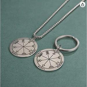 Collier pendentif avec amulettes, le premier Pentacle de Jupiter, salomon, <span class=keywords><strong>King</strong></span>, ensemble de bijoux - Product Image 6