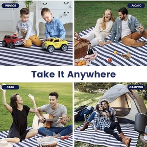 Nguồn Bán Hàng Trực Tiếp Cực Fleece Không Thấm Nước Bãi Biển Ngoài Trời Dã Ngoại Gấp Chăn - Product Image 6