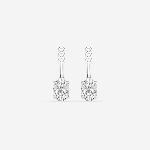 1 Ctw Oval Lab Grown Diamond Drop <b>Earring</b> Jackets Elegant Fashion Jewelry For Women Modern Luxury Statement <b>Hoop</b> Earings - Product Image 3