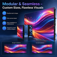 Pantalla LED Flexible para Interiores con Empalme sin Costuras, RGB a Todo Color, Video HD, Película Transparente, CMS Basado en la Nube, Alto Brillo