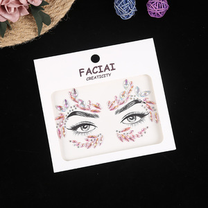 <span class=keywords><strong>Tatouage</strong></span> temporaire pour femmes bijoux de visage strass diamant cristal autocollant pour fête beauté maquillage puissance brillant Look - Product Image 6