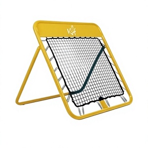 K1 Foldable Soccer Training <b>Rebounder</b> Net Metal Frame Yellow for Children All Seasons Use - Product Image 1