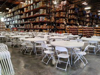 Tables de banquet pliantes commerciales USA DELIVERY 48" 72" Design moderne Cadre en métal Garantie 3 ans Tables en gros