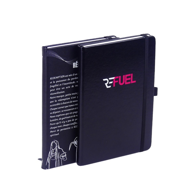 Wholesale Custom PU Leather Hardcover Notebook with Pen Holder A5/A6 Sizes Custom Printing Logo Thread Sewing Bound Gift Option