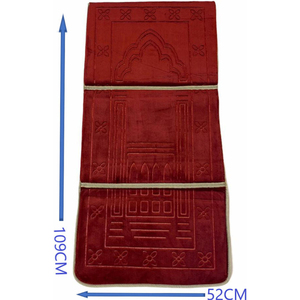 เสื่อสวดมนต์แบบมีพนักพิงพับได้เสื่อสำหรับสวดมนต์สำหรับชาวมุสลิมแบบมีพนักพิงหลังสำหรับเดินทาง - Product Image 4