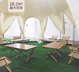 Tienda de campaña de hotel para acampar al aire libre engrosada a prueba de viento campamento de estrellas al aire libre equipado con tienda de lluvia hemisférica - Product Image 6