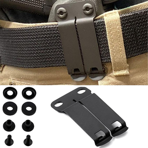 Clip de <span class=keywords><strong>ceinture</strong></span> monobloc JH-Mech pour étui de holster, fixation durable à double trou, gris mat foncé, en acier - Product Image 3