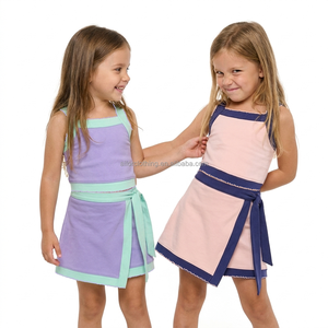 Girls Tennis Outfit <b>Kids</b> Gym Set Sleeveless <b>Crop</b> <b>Top</b> Skirt Set Built in Shorts for Dance Pe Custom Size - Product Image 3