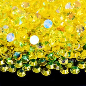 Oleeya Lot en vrac de strass en résine, base transparente, cristaux plats effet gelée et aurora, pour accessoires de nail art DIY - Product Image 4