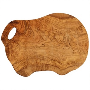 Planche à charcuterie en bois de qualité supérieure, grande et durable, plateau de service et planche à découper en bois avec motifs de grain naturel pour une utilisation en cuisine - Product Image 1