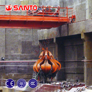 חשמלי הידראולי מכאני לתפוס דלי מגדר כפול מקורה מעל מנוף עם כתום הידראולי תופס דלי - Product Image 2