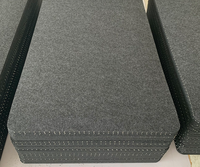 Grand tapis de bureau en feutre écologique de 5 mm d'épaisseur, gris foncé, tapis de souris antidérapant, accepte les tailles personnalisées