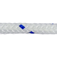 Corde d'amarrage marine en nylon tressé double durable de 10 m et 7,5 mm de diamètre, couleur personnalisée, pour accessoires de yacht et usage en marina