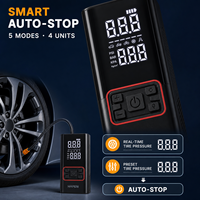 Mini compresseur d'air sans fil portable 160 PSI avec affichage de la pression en temps réel sur double écran et préréglages