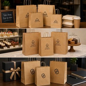 Sac cadeau promotionnel en papier écologique personnalisé pour cosmétiques de mariage, sac de shopping en papier, sac femme - Product Image 4