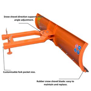 ゴム製ブレード付き卸売調整可能フォークリフト除雪機、除雪用ヘビーデューティーアタッチメント - Product Image 2