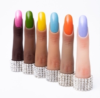 Professionnel Nail Art Pratique Silicone Doigt Modèle Joint Flexible Faux Ongles Silicone Main Doigt Mannequin