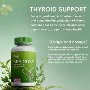 Cápsulas de Musgo Marino con Aceite de Semillas Negras, Ashwagandha, Jengibre y Vitamina D3 para el Control de la Energía, Apoyo Diario de Minerales y Bienestar - Product Image 2