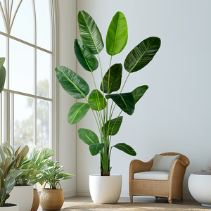 Chất Lượng Cao Thực Tế Trong Nhà/Ngoài Trời Nhân Tạo Cây Cọ Màu Xanh Lá Cây Thiết Kế Nhà Máy Hot Bán Cho Đám Cưới Trang Trí Nội Thất Lụa Nhựa - Product Image 2