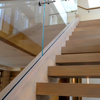 Escalier intérieur en métal au design moderne, garde-corps en métal et en verre, monoléger, forme droite, pour appartements, villas, taille personnalisée