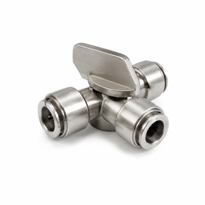 YOD Vanne de <span class=keywords><strong>d</strong></span>érivation personnalisée SUS 304 316 à raccord rapide pour tuyau, connecteur de filtre à eau RO, raccords de <span class=keywords><strong>purificateur</strong></span> - Product Image 1