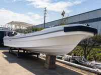 Günstiges Inboard-Dieselmotor- und Wasserstrahlantrieb-Fiberglas-Schnellfischerboot