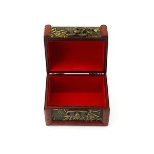 Juego de cajas de joyería de madera vintage con tapa bloqueable, interior rojo, diseño floral en relieve para almacenamiento y exhibición D0100XUDNPW - Product Image 1