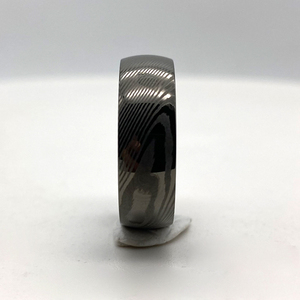 NFC Gostar joyería Poya 8mm canal único hombres Damasco acero núcleo en blanco anillos Offset canal anillo para incrustaciones de chips inteligentes - Product Image 3