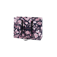 Sac cadeau haut de gamme en carton blanc à motif floral pour boutique de vêtements de luxe, idéal pour le commerce international