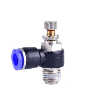 SL Series Pneumatic Quick Connector One-Way Adjustable Throttle Valve Air Pipe Joint Fitting