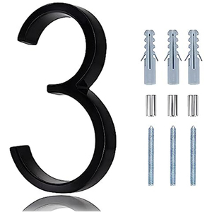 Numero Civico Galleggiante in Lega di Zinco da 5 Pollici, Numero <span class=keywords><strong>3</strong></span> per Decorazione di Porte, Giardini e Cassette Postali - Product Image 2
