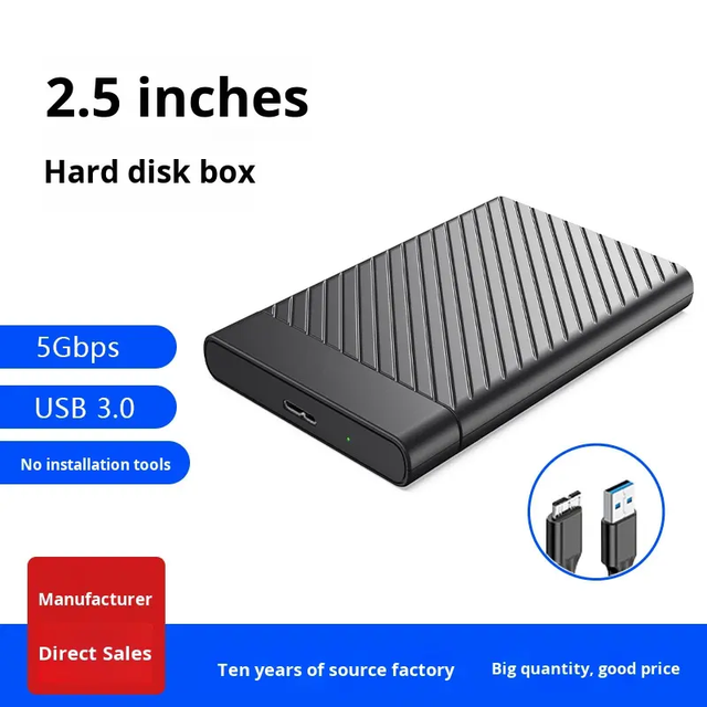 NEW ARRIVAL OEM 2.5 Inch SATA to USB 3.0 Type C ABS Hard Drive Enclosure External HDD SSD Storage Box