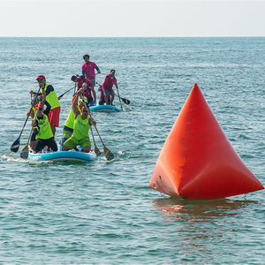 समुद्री दौड़ चिह्नित करने के लिए उच्च दृश्यता <span class=keywords><strong>inflatable</strong></span> पानी की बोय-प्रतिरोधी पीवीसी जल खेल आयोजन आयोजकों - Product Image 1