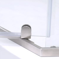 Porte de douche pivotante sans cadre en aluminium pour hôtel de luxe, personnalisable en gros, cabine de douche en verre à profilé en aluminium