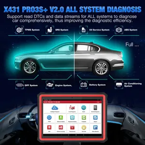 X431 PRO3S + HDIII Mobil 12V/24V Truk 2 Di 1 Sistem Diagnostik Alat Bi-directional Scanner 30 + Fungsi Khusus