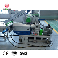 Ligne de granulation et de pelletisation à double extrusion pour films et emballages en PP, PE, PA, haute capacité, avec compacteur, certifiée CE