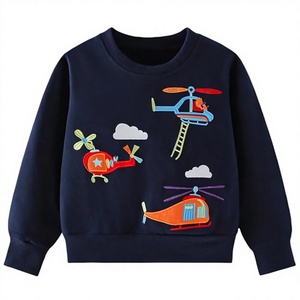Sweat-shirts en molleton uni à col rond pour enfants, garçons et filles, bébés et jeunes enfants, pour l'automne et l'hiver - Product Image 2