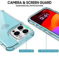 Funda Protectora para Oppo A6 A5 Pro Realme 15 14 Pro, Absorción de Impactos con Airbag, Carcasa Mate con Marco Transparente y Protección de Cámara