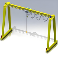 Grue portique mobile à poutre simple de 15 tonnes avec moteur pour la manutention de pierres de marbre, idéale pour les petites usines, entrepôts et cours industrielles
