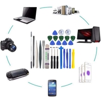 Kit de démontage plat téléphones, réparation universelle téléphone portable, Mini tournevis pince pour la réparation des téléphones portables, jeu d'outils manuels 26 en 1