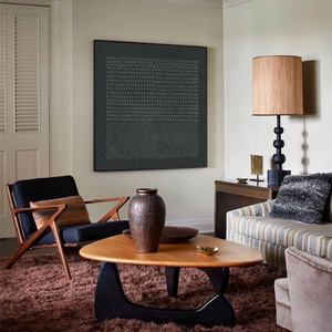 Arte Mural Minimalista Pintado a Mano, Abstracto, Estilo Wabi Sabi, 3D, Decoración de Interiores, Lienzo, Acrílico, Original - Product Image 5