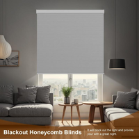 Persianas de Panal Inalámbricas Manuales Impermeables con Bloqueo de Luz para Ventanas, Gran Venta 2026