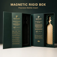 Tube en papier rond écologique en gros avec impression CMJN intégrale et insert en mousse personnalisé pour la promotion d'alcool haut de gamme