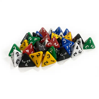 Dés de jeu polyédriques colorés à 4 faces personnalisés dés D4 en plastique