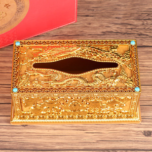 Venta al por mayor tibetano caja de pañuelos para el hogar Longfeng <span class=keywords><strong>Babao</strong></span> Bajixiang Retro coche caja de papel-pieza Generación de pelo - Product Image 6